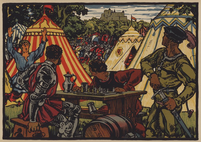 Vittoria degli svizzeri sul Sacro Romano Impero nella battaglia di Dornach, 22 luglio 1499 da Jules Courvoisier