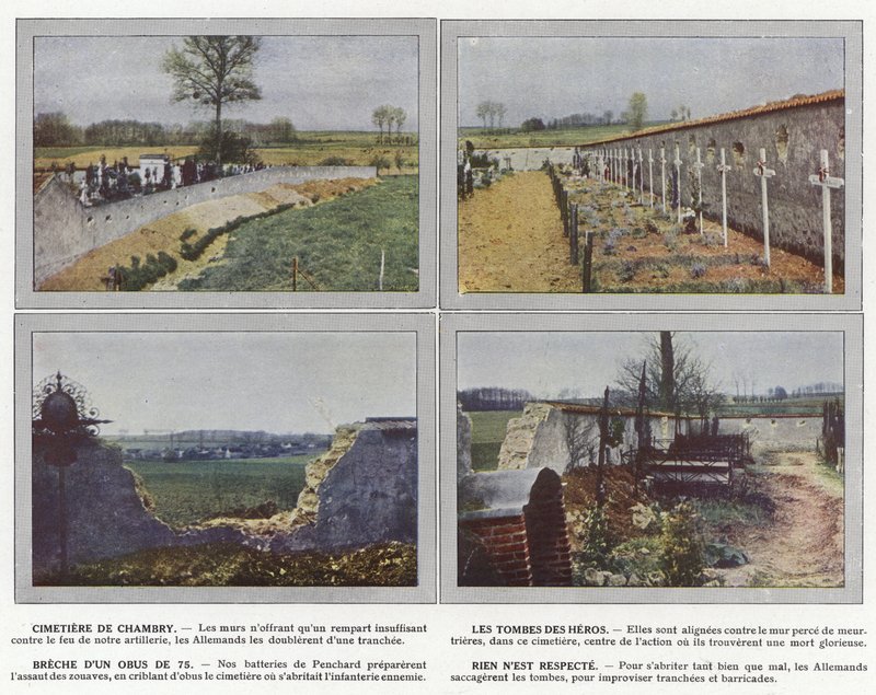 Cimitero di Chambry, Le Tombe degli Eroi, Breccia di un Obice da 75, Nulla è Rispetto da Jules Gervais Courtellemont