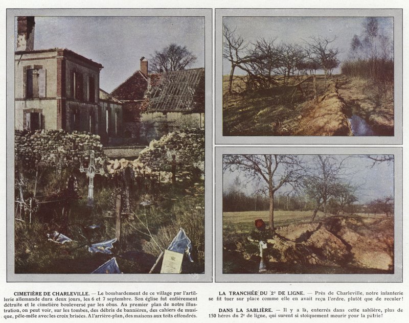 Cimitero di Charleville, La Trincea del 2° di Linea, Nella Cava di Sabbia da Jules Gervais Courtellemont