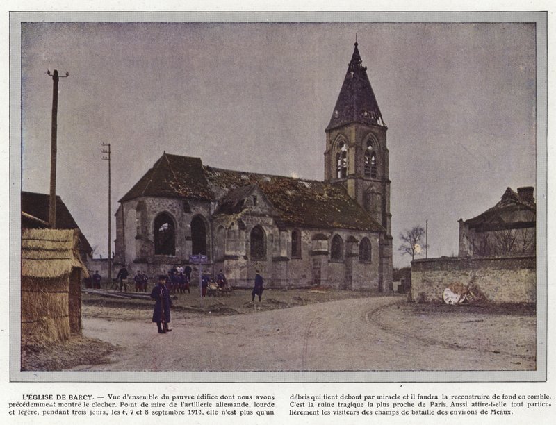 La chiesa di Barcy da Jules Gervais Courtellemont