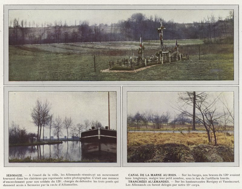 Sermaize, Canal de la Marne au Rhin, Trincee tedesche da Jules Gervais Courtellemont