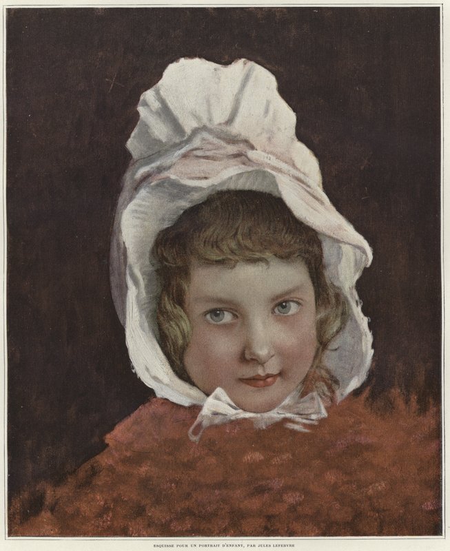 Schizzo per un ritratto di un bambino da Jules Joseph Lefebvre