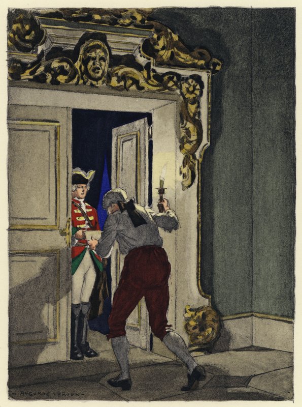Illustrazione per le memorie di Casanova (litografia a colori) da Jules Marie Auguste Leroux