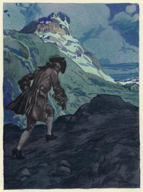 Illustrazione per le memorie di Casanova (litografia a colori) da Jules Marie Auguste Leroux