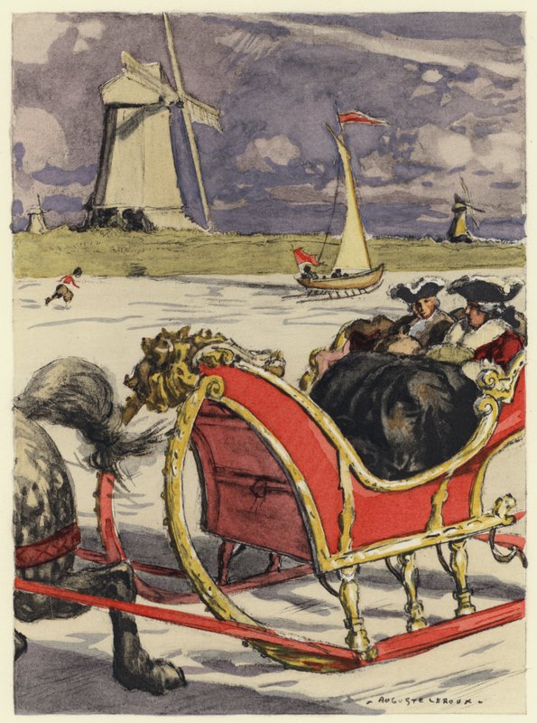 Illustrazione per le memorie di Casanova (litografia a colori) da Jules Marie Auguste Leroux