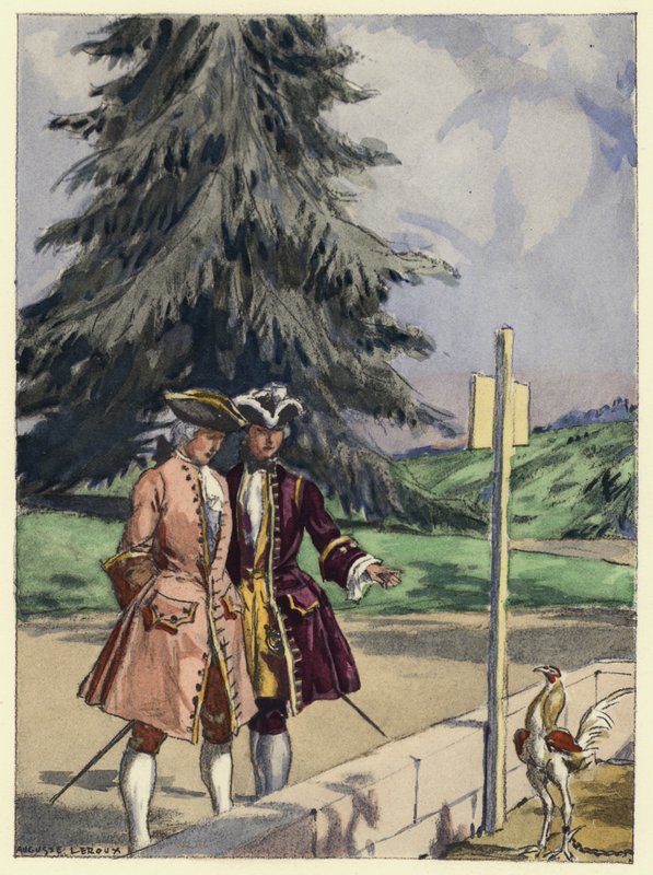 Illustrazione per le memorie di Casanova (litografia a colori) da Jules Marie Auguste Leroux