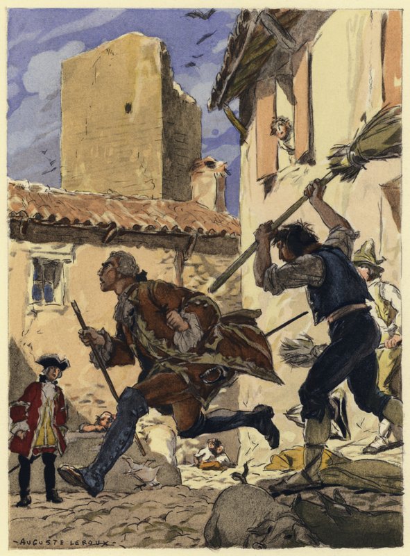 Illustrazione per le memorie di Casanova (litografia a colori) da Jules Marie Auguste Leroux