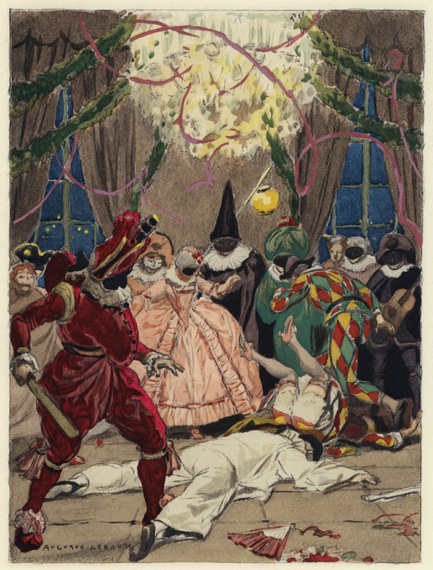 Illustrazione per le memorie di Casanova (litografia a colori) da Jules Marie Auguste Leroux