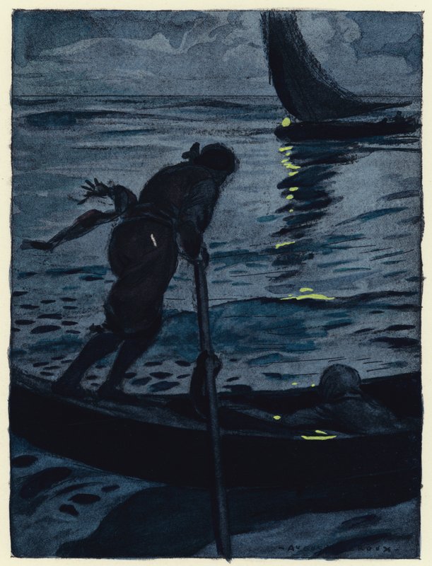 Illustrazione per le memorie di Casanova (litografia a colori) da Jules Marie Auguste Leroux