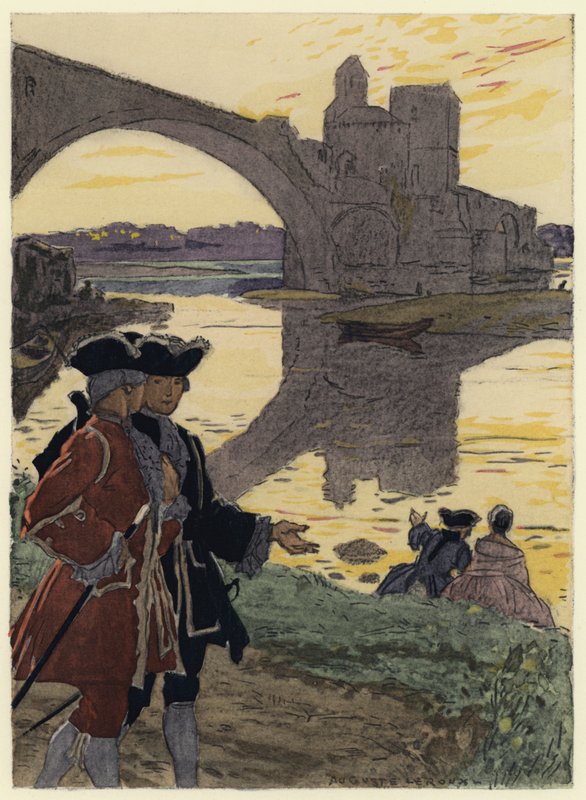 Illustrazione per le memorie di Casanova (litografia a colori) da Jules Marie Auguste Leroux
