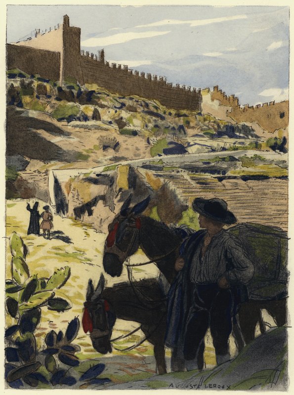 Illustrazione per le memorie di Casanova (litografia a colori) da Jules Marie Auguste Leroux