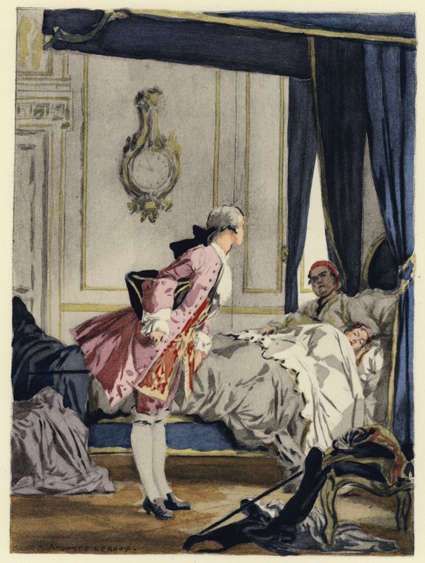 Illustrazione per le memorie di Casanova (litografia a colori) da Jules Marie Auguste Leroux