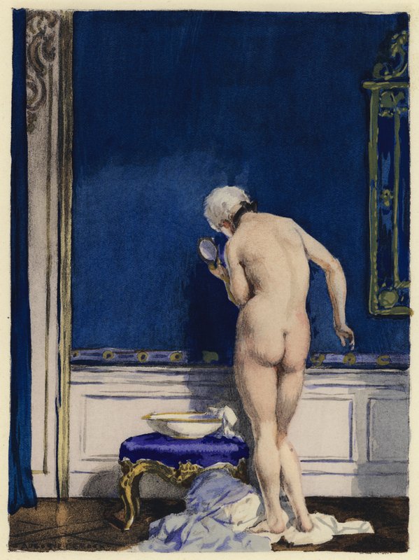 Illustrazione per le memorie di Casanova (litografia a colori) da Jules Marie Auguste Leroux