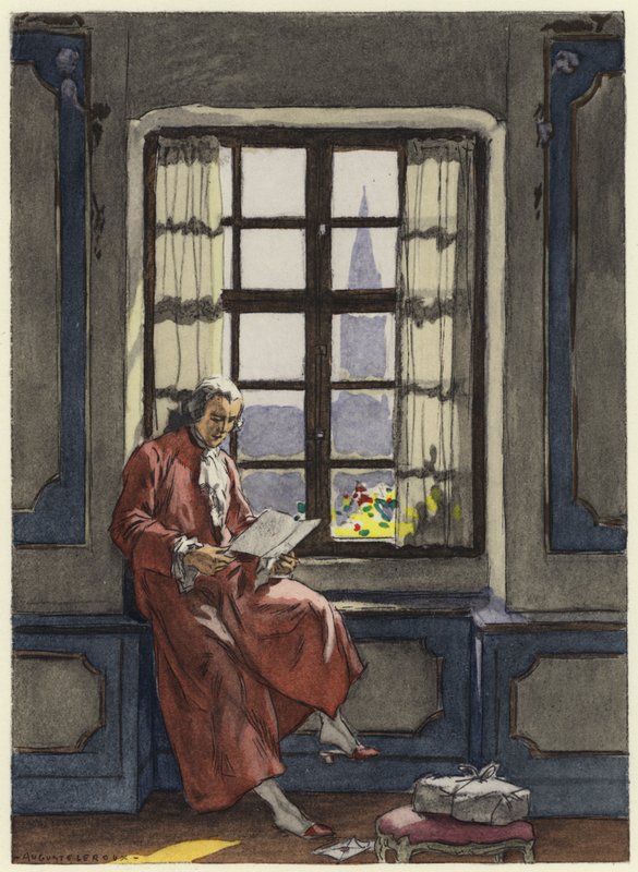 Illustrazione per le memorie di Casanova (litografia a colori) da Jules Marie Auguste Leroux