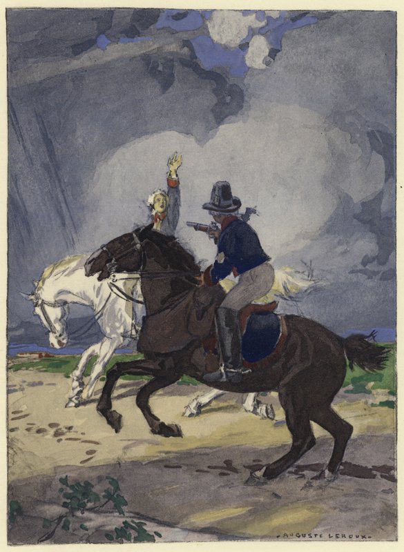 Illustrazione per le memorie di Casanova (litografia a colori) da Jules Marie Auguste Leroux