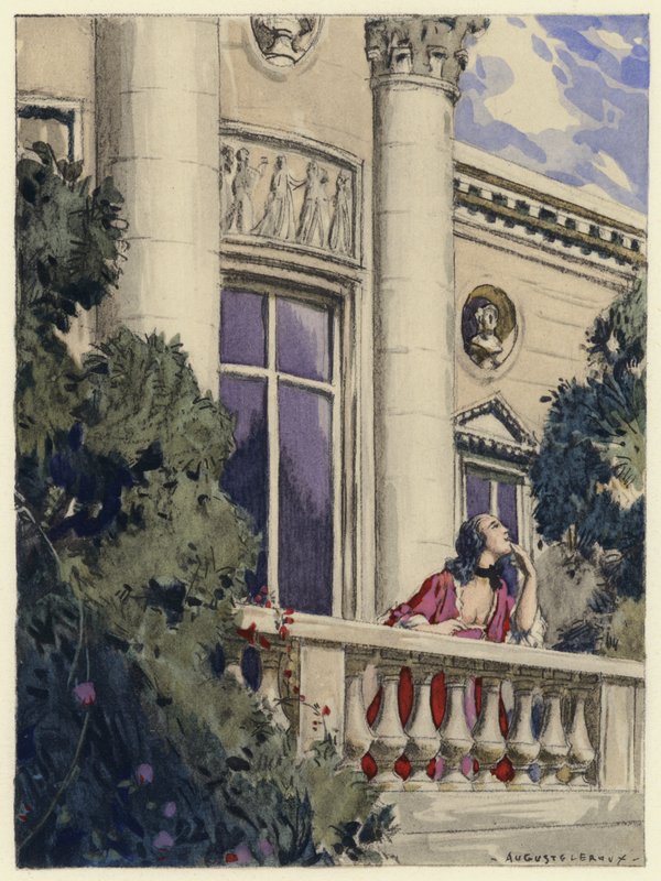 Illustrazione per le memorie di Casanova (litografia a colori) da Jules Marie Auguste Leroux