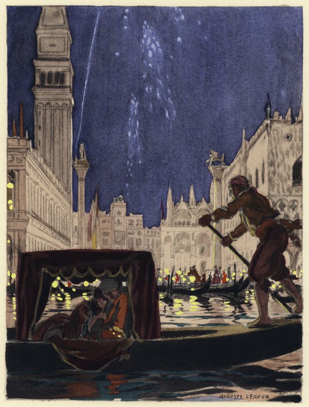 Illustrazione per le memorie di Casanova (litografia a colori) da Jules Marie Auguste Leroux