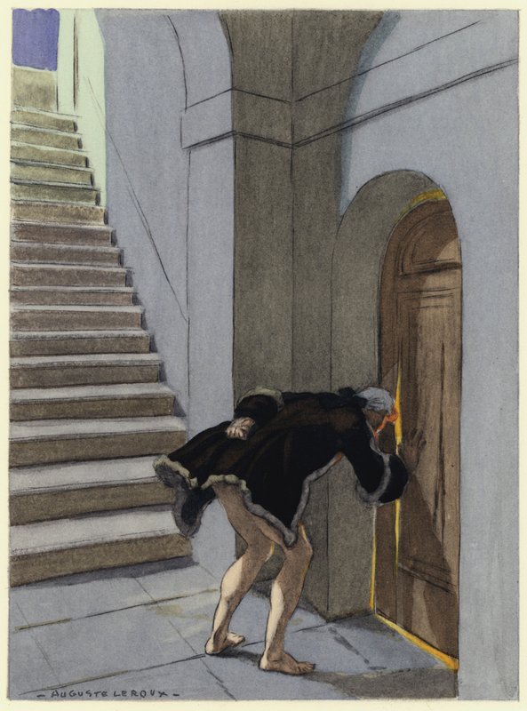 Illustrazione per le memorie di Casanova (litografia a colori) da Jules Marie Auguste Leroux