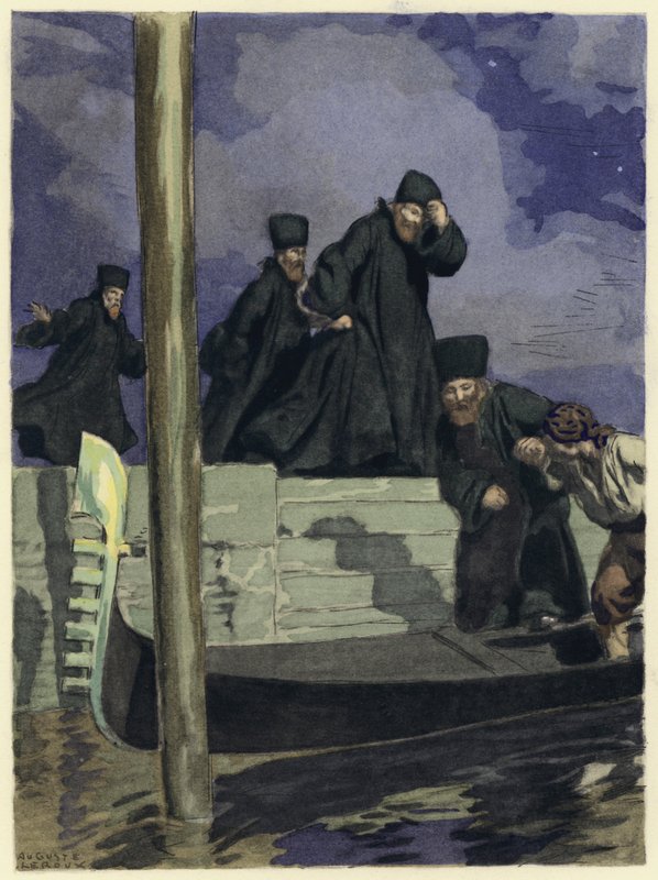Illustrazione per le memorie di Casanova (litografia a colori) da Jules Marie Auguste Leroux