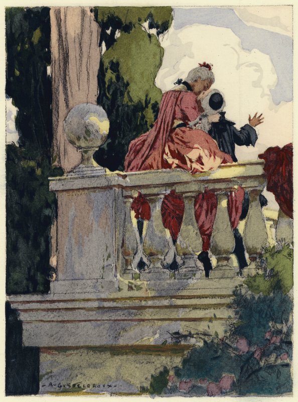 Illustrazione per le memorie di Casanova (litografia a colori) da Jules Marie Auguste Leroux