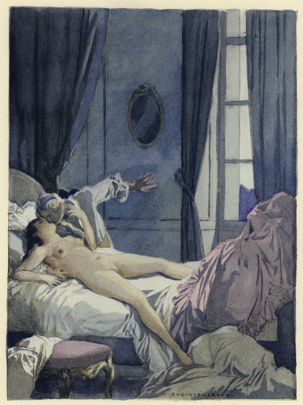 Illustrazione per le memorie di Casanova (litografia a colori) da Jules Marie Auguste Leroux
