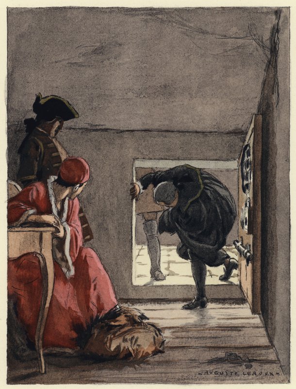 Illustrazione per le memorie di Casanova (litografia a colori) da Jules Marie Auguste Leroux