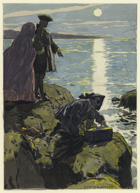 Illustrazione per le memorie di Casanova (litografia a colori) da Jules Marie Auguste Leroux