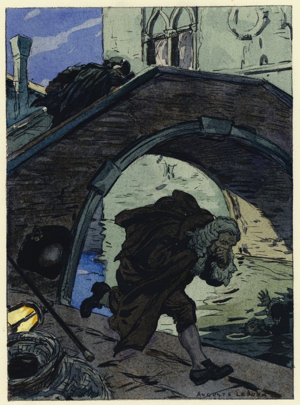 Illustrazione per le memorie di Casanova (litografia a colori) da Jules Marie Auguste Leroux