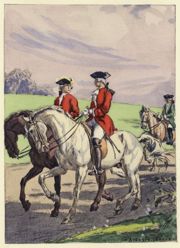 Illustrazione per le memorie di Casanova (litografia a colori) da Jules Marie Auguste Leroux