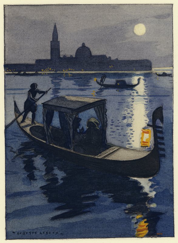 Illustrazione per le memorie di Casanova (litografia a colori) da Jules Marie Auguste Leroux
