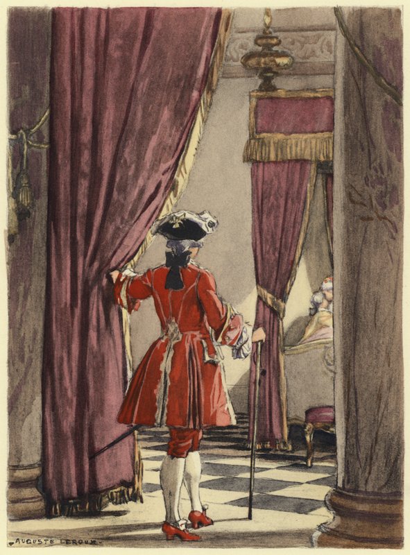 Illustrazione per le memorie di Casanova (litografia a colori) da Jules Marie Auguste Leroux