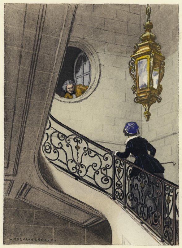 Illustrazione per le memorie di Casanova (litografia a colori) da Jules Marie Auguste Leroux