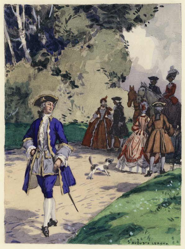Illustrazione per le memorie di Casanova (litografia a colori) da Jules Marie Auguste Leroux