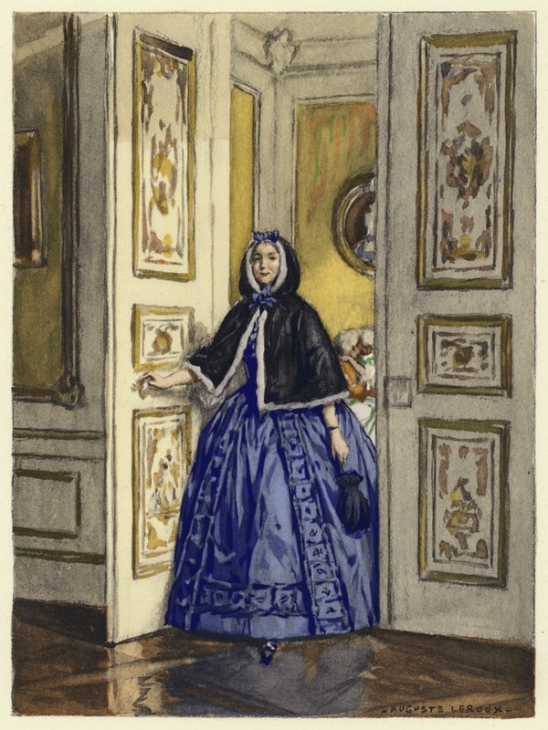 Illustrazione per le memorie di Casanova (litografia a colori) da Jules Marie Auguste Leroux