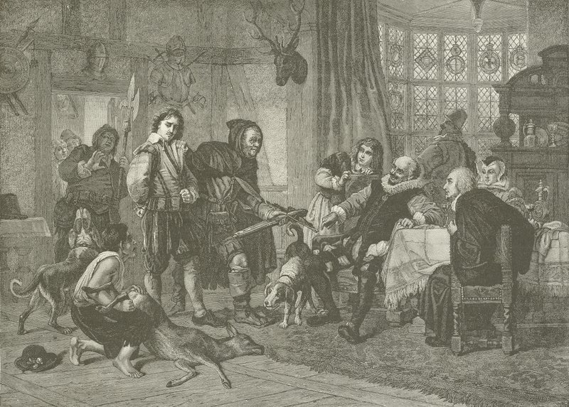 Shakespeare arrestato per furto di cervi da Julius Friedrich Anton Schrader