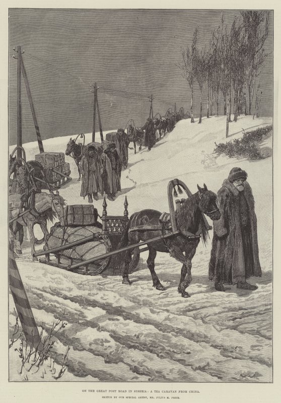 Sulla Grande Strada Postale in Siberia, una carovana del tè dalla Cina da Julius Mandes Price
