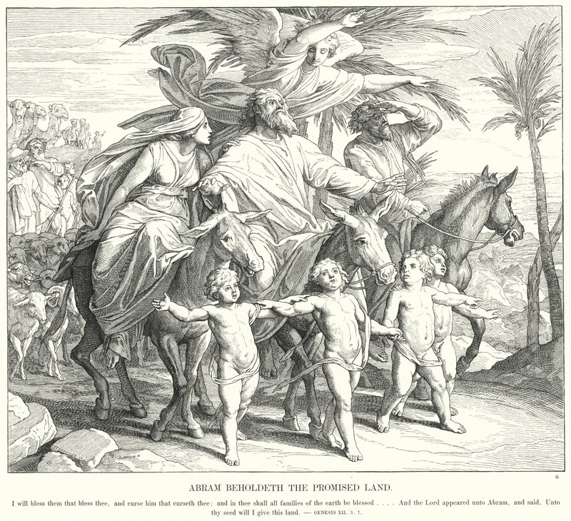 Abramo Guarda la Terra Promessa da Julius (after) Schnorr von Carolsfeld
