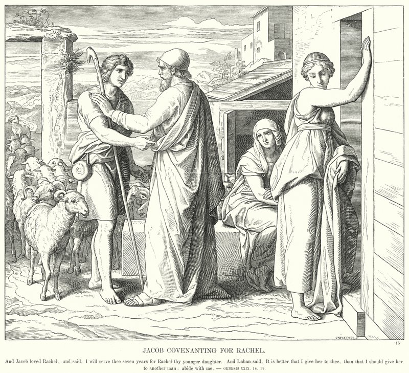 Giacobbe Contratta per Rachele da Julius (after) Schnorr von Carolsfeld