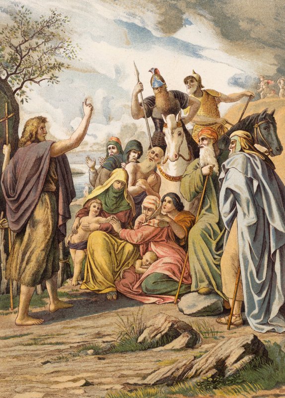 Giovanni Battista predica nel deserto da Julius (after) Schnorr von Carolsfeld