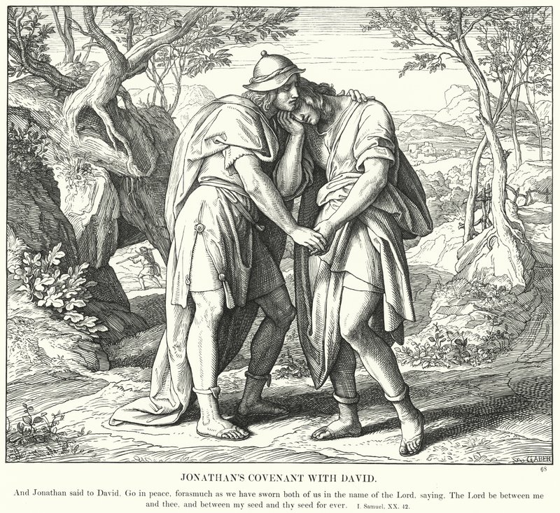 Il patto di Jonathan con David da Julius (after) Schnorr von Carolsfeld