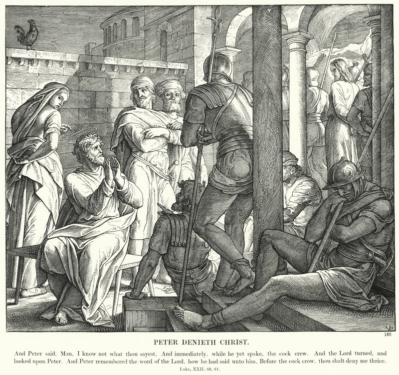 Pietro rinnega Cristo da Julius (after) Schnorr von Carolsfeld