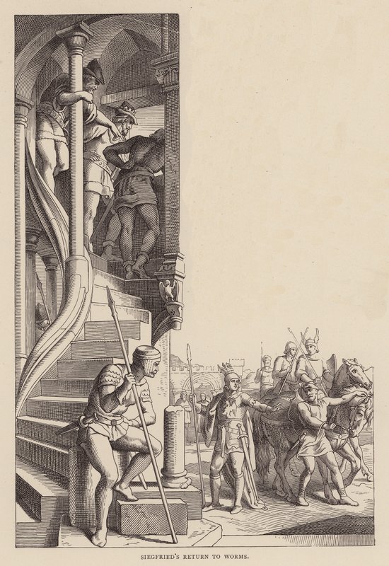 Il ritorno di Sigfrido a Worms da Julius (after) Schnorr von Carolsfeld