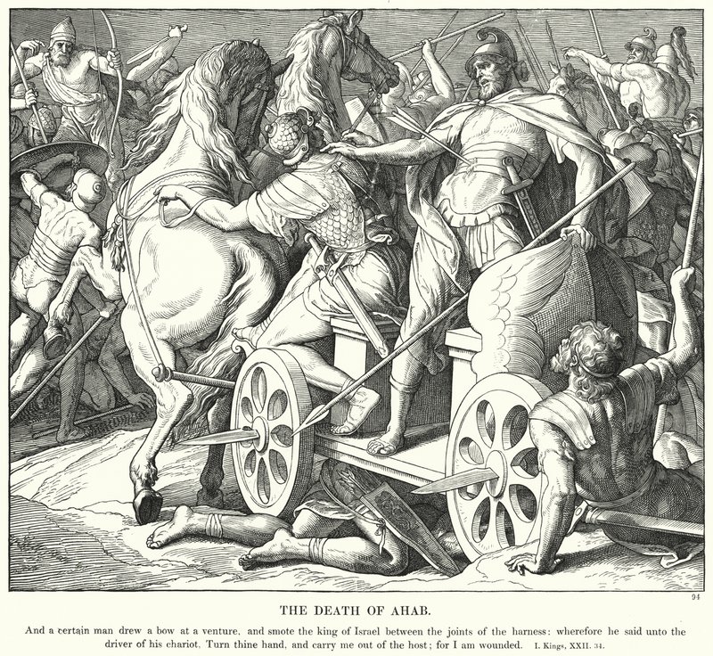La Morte di Acab da Julius (after) Schnorr von Carolsfeld