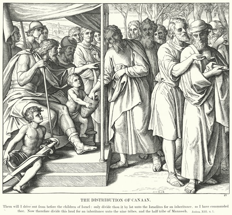 La Distribuzione di Canaan da Julius (after) Schnorr von Carolsfeld