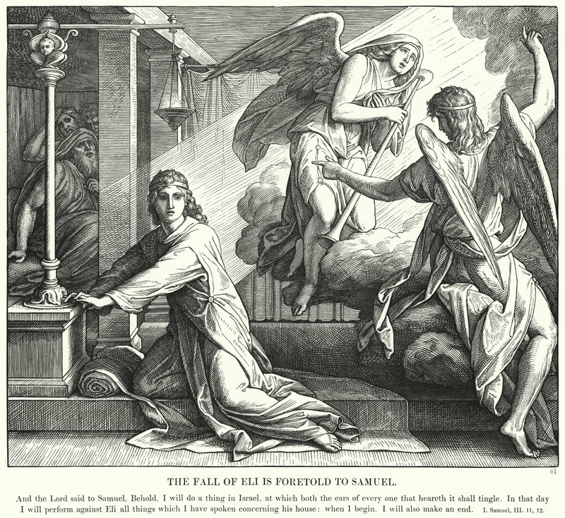 La Caduta di Eli è Predetta a Samuele da Julius (after) Schnorr von Carolsfeld