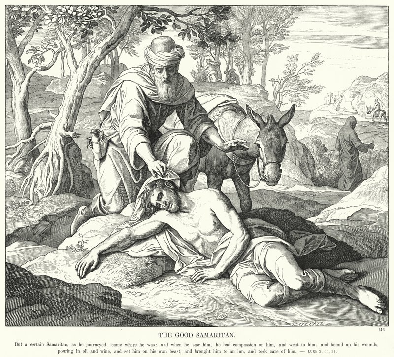 Il Buon Samaritano da Julius (after) Schnorr von Carolsfeld