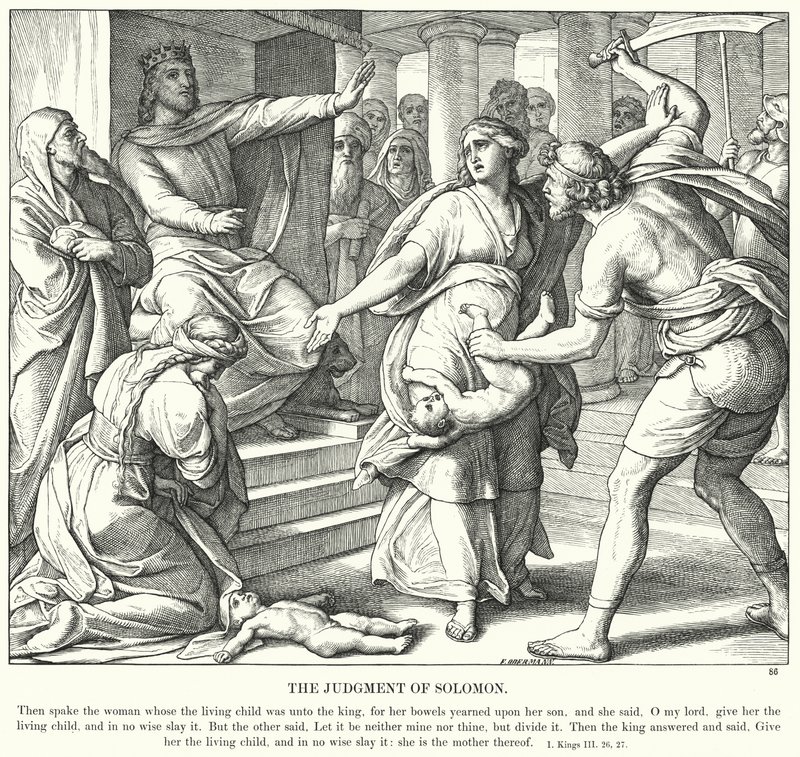 Il giudizio di Salomone da Julius (after) Schnorr von Carolsfeld