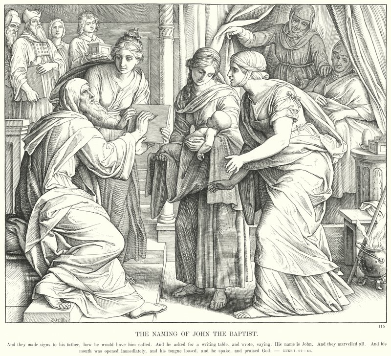 La Nascita di Giovanni Battista da Julius (after) Schnorr von Carolsfeld