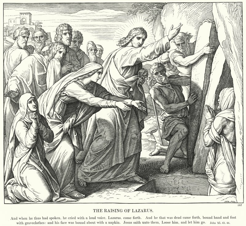 La resurrezione di Lazzaro da Julius (after) Schnorr von Carolsfeld