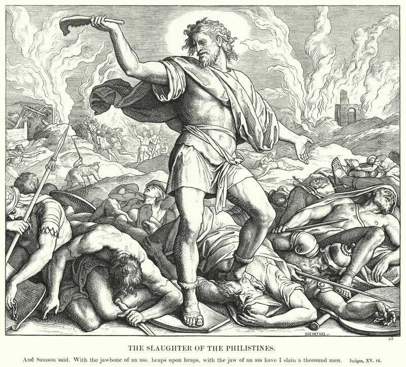 Il Massacro dei Filistei da Julius (after) Schnorr von Carolsfeld